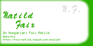 matild faix business card
